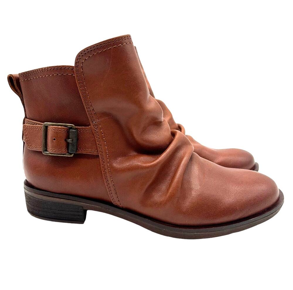 Sofft Brookdale Leather Slouch Buckle Ankle Boot Size 6 Bootie Moto Indie Sleaze
